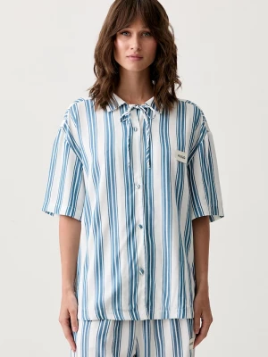 Obrázek produktu HUGO pyžamová košile dámská z viskózy RESORT SL-SHIRT modrá
