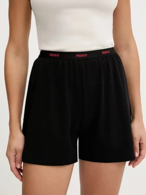 Obrázek produktu HUGO pyžamové šortky dámské bavlněné s elastanem HUGO ID SHORTS černá