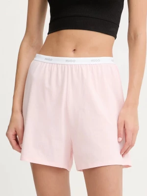 Obrázek produktu HUGO pyžamové šortky dámské bavlněné s elastanem HUGO ID SHORTS růžová