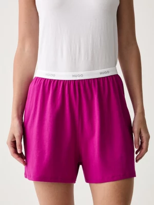 Obrázek produktu HUGO pyžamové šortky dámské bavlněné s elastanem HUGO ID SHORTS růžová