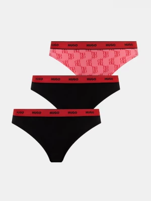 Obrázek produktu HUGO tanga dámské bavlněné s elastanem TRIPLET THONG DESIGN 3-pack růžová