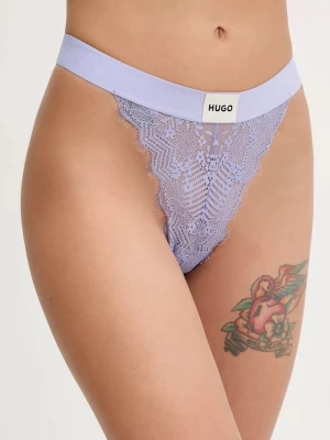 Obrázek produktu HUGO tanga dámské krajkové STRING RL LACE fialová