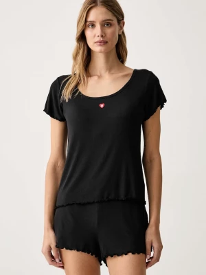 Obrázek produktu HUGO tričkové pyžamo dámské z modalu HEART T-SHIRT černá