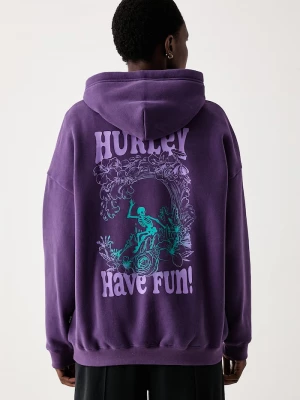 Obrázek produktu Hurley mikina kapucí dámská bavlnou fialová