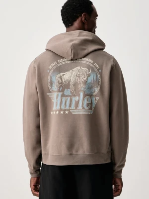 Obrázek produktu Hurley mikina kapucí pánská bavlnou Outlaw Snap hnědá