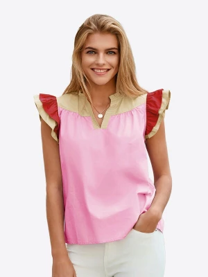 Obrázek produktu Imily Bela Halenka khaki / růžová / tmavě červená