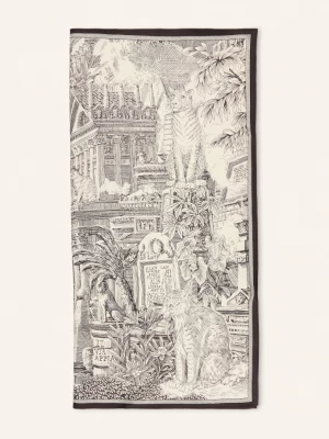 Obrázek produktu Inoui Editions Hedvábný Šátek Piranesi černá / bílá