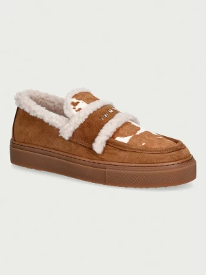 Obrázek produktu Inuikii mokasíny dámské kožené Shearling Print hnědá