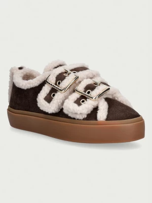 Obrázek produktu Inuikii Shearling Low Velcro Buckle sneakers boty dámské semišové hnědá