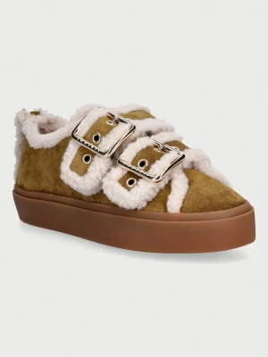 Obrázek produktu Inuikii Shearling Low Velcro Buckle sneakers boty dámské semišové zelená