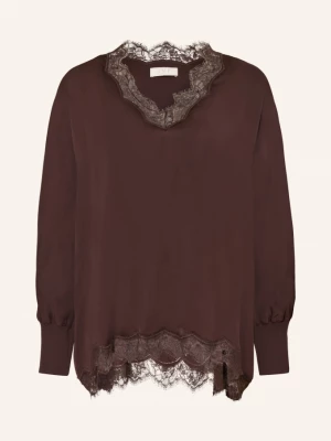 Obrázek produktu Ivi Collection Blůza S Hedvábím tmavě hnědá