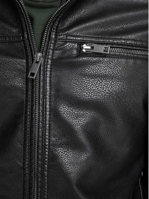 Obrázek produktu Jack & Jones Bunda z imitace kůže Rocky 12147218 Černá Regular Fit