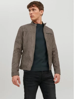 Obrázek produktu Jack & Jones Bunda z imitace kůže Rocky 12147218 Šedá Regular Fit