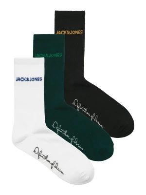 Obrázek produktu Jack & Jones Junior Ponožky 'JACBRUNO' tmavě zelená / černá / bílá