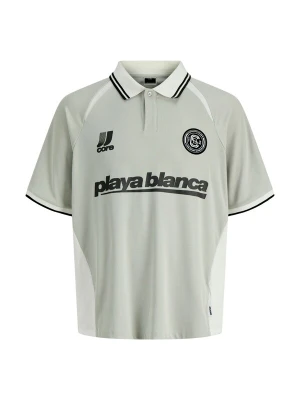 Obrázek produktu Jack & Jones Junior Tričko 'Club Ribbed Football' světle šedá / mátová / černá