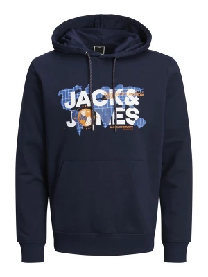 Obrázek produktu JACK & JONES Mikina 'JJDust' námořnická modř / kouřově modrá / oranžová / bílá