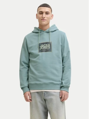 Obrázek produktu Jack & Jones Mikina Jjrain Sweat Hood 12288098 Tyrkysová Regular Fit