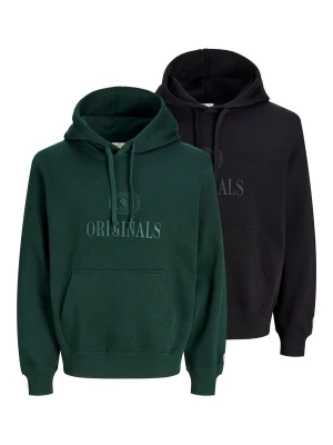 Obrázek produktu JACK & JONES Mikina 'JORFrederiksberg' zelená / tmavě zelená / černá / černá džínovina