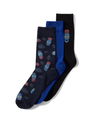 Obrázek produktu JACK & JONES Ponožky 'JACMARS SKULLS' modrá / námořnická modř / světle červená / černá