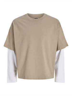 Obrázek produktu JACK & JONES Tričko 'JCOBIARRITZ' světle hnědá / bílá