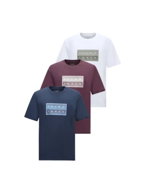 Obrázek produktu JACK & JONES Tričko 'JCOFUSION' noční modrá / safírová / čokoládová / bílá