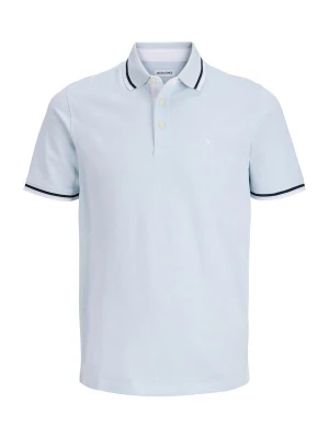 Obrázek produktu JACK & JONES Tričko 'JJEPaulos' pastelová modrá / tmavě modrá / bílá