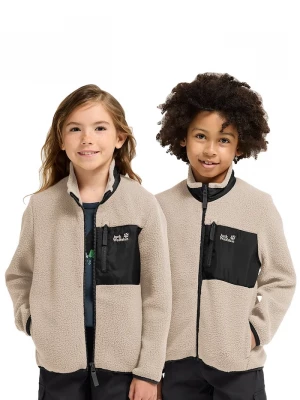 Obrázek produktu Jack Wolfskin rozepínací mikina dětská fleecová LITE CURL FZ K béžová