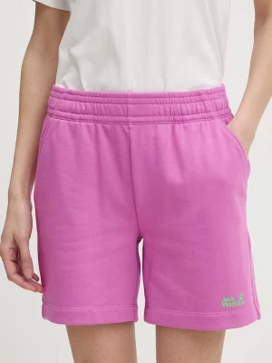 Obrázek produktu Jack Wolfskin Teplákové šortky dámské bavlněné Celebrate The Paw růžová