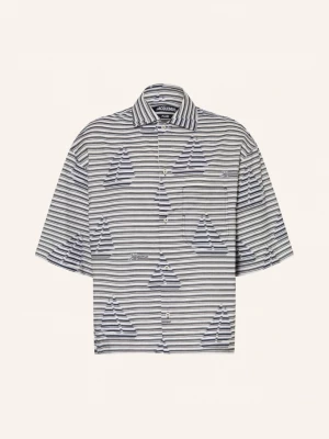 Obrázek produktu Jacquemus Košile S Krátkým Rukávem La Chemise Plage Comfort Fit bílá / tmavě modrá