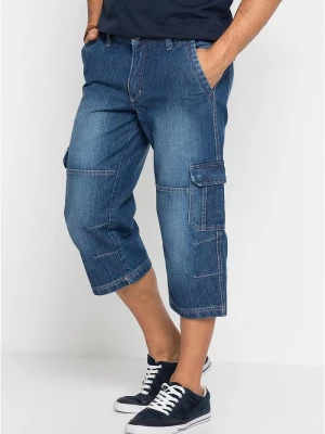 Obrázek produktu Jeansy bojówki 3 / 4 regular fit z prostymi nogawkami BonPrix niebieski