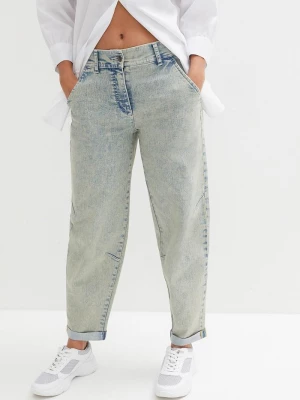 Obrázek produktu Jeansy boyfriend z efektem vintage BonPrix niebieski