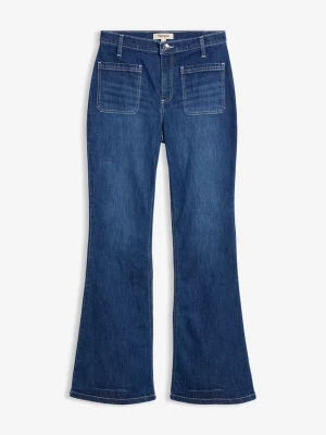 Obrázek produktu Jeansy dzwony, high waist, ze stretchem BonPrix niebieski