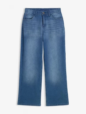 Obrázek produktu Jeansy loose fit, regulowany pas, straight BonPrix niebieski