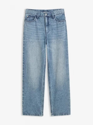 Obrázek produktu Jeansy loose fit z regulowaną talią, straight BonPrix niebieski