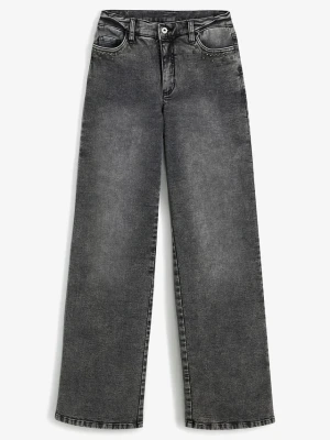 Obrázek produktu Jeansy Marlena z ćwiekami, high waist BonPrix szary