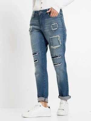 Obrázek produktu Jeansy o kroj boyfriend, mid waist BonPrix niebieski