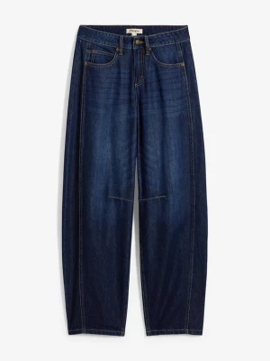 Obrázek produktu Jeansy o kroju balloon, mid waist, z bardzo miękkiego materiału BonPrix niebieski