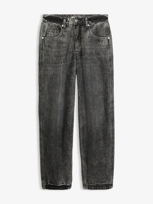 Obrázek produktu Jeansy o kroju balonowym, średni stan, super soft, cropped BonPrix szary