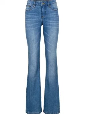 Obrázek produktu Jeansy o kroju bootcut, mid waist BonPrix niebieski