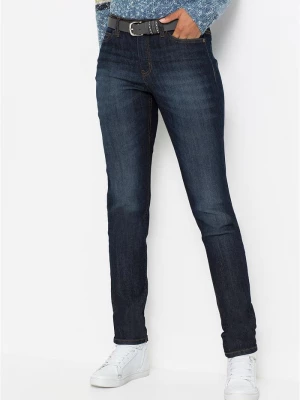 Obrázek produktu Jeansy o kroju mom, mid waist, z wygodnym stretchem BonPrix niebieski