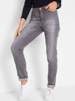 Obrázek produktu Jeansy o kroju mom, mid waist, z wygodnym stretchem BonPrix szary