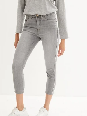 Obrázek produktu Jeansy o kroju skinny 7 / 8 z wygodnym stretchem BonPrix szary