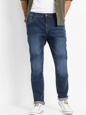 Obrázek produktu Jeansy regular fit, tapered w wygodnym fasonie BonPrix niebieski