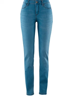 Obrázek produktu Jeansy skinny ze stretchem, mid waist BonPrix niebieski