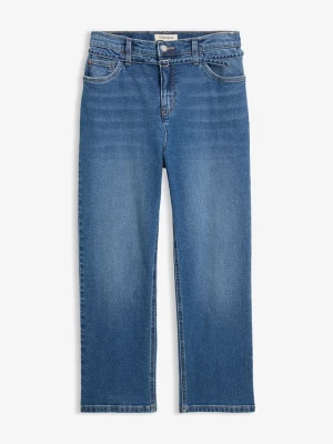 Obrázek produktu Jeansy straight, high waist, cropped BonPrix niebieski