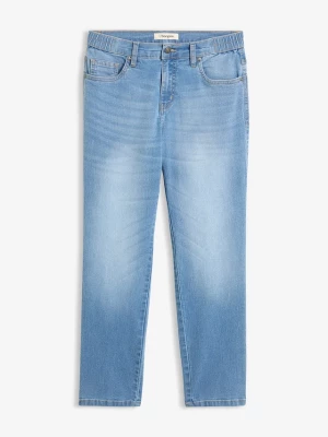 Obrázek produktu Jeansy straight, mid waist, cropped BonPrix niebieski