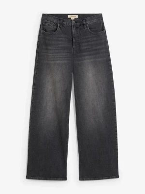 Obrázek produktu Jeansy wide leg, high waist BonPrix czarny