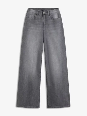 Obrázek produktu Jeansy wide leg, high waist BonPrix szary