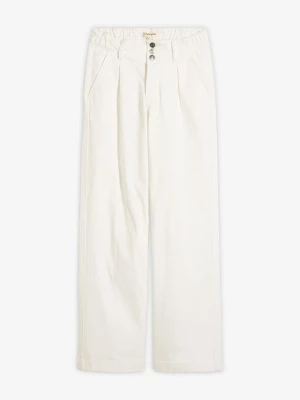 Obrázek produktu Jeansy wide leg, high waist z wygodną talią BonPrix biały