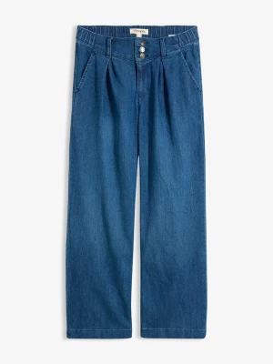 Obrázek produktu Jeansy wide leg, high waist z wygodną talią BonPrix niebieski
